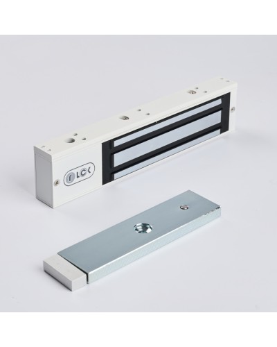 R-Lock RL-EM280-LSW - Электромагнитный замкок, 280кг, DC12/24B, цвет белый, RAL9016(белый), два датчика втроены в корпус замка: датчик Холла и магнито-контактный датчик во Владивостоке Электромагнитные замки Pintop.ru