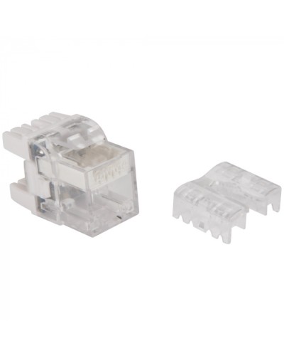 Модуль Keystone, RJ45, кат.5E, UTP, 180 градусов, с индикатором, белый LANMASTER LAN-OKi45U5E/180 во Владивостоке Коннекторы Pintop.ru