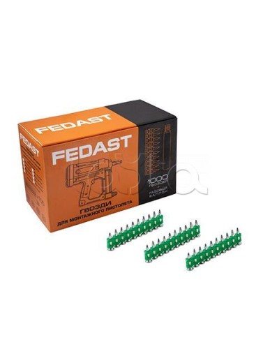 Гвозди 3.0*32 мм усиленные для монтажного пистолета (1000 шт/уп) FEDAST fd3032eg во Владивостоке Крепеж: Дюбели, шурупы, саморезы Pintop.ru