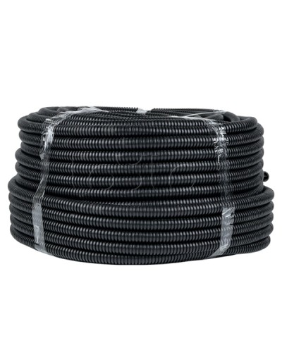 Труба гофр. ПНД с протяжкой d20 мм (25 м) черная EKF-Plast (tpnd-20-25m) во Владивостоке Труба гофрированная Pintop.ru