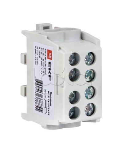 Клемма распределительная КСР с двойным винтом 2x35/2x25 серая EKF PROxima (ksr-2.35-2.25-grey) во Владивостоке Клеммные колодки Pintop.ru