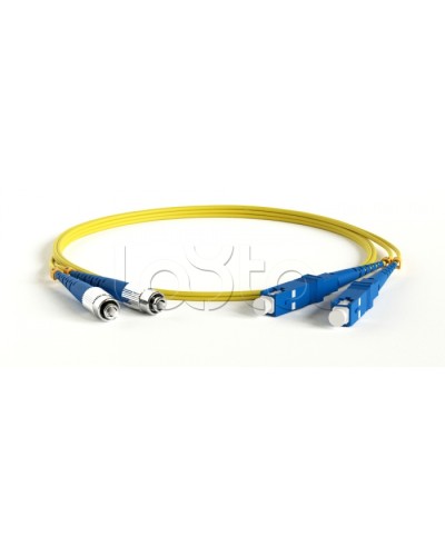 Патч-корд волоконно-оптический одномодовый SM 9/125 (OS2), SC/UPC-FC/UPC, 2.0 мм, duplex, LSZH, 10 м Hyperline FC-D2-9-FC/UR-SC/UR-H-10M-LSZH-YL во Владивостоке Патч-корды оптические Pintop.ru