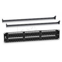Патч-панель 19", 2U, 48xRJ45 Cabeus PL-48-Cat.6-Dual IDC
