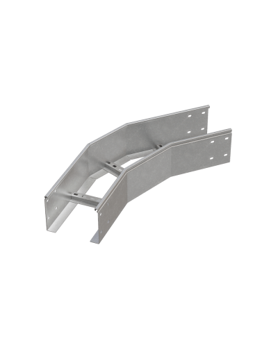 Угол лестничный горизонтальный 45 гр. 150х600х1,5 мм HD85 N КМ-профиль (LGL45-150-600-1.5 HD85 N) во Владивостоке Аксессуары для лотков Pintop.ru