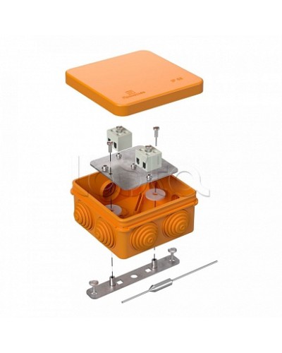 Коробка огнестойкая для о/п 40-0210-FR1.5-4-П Е15-Е120 с термопредохранителем 80х80х40 Промрукав во Владивостоке Огнестойкие кабельные линии Pintop.ru