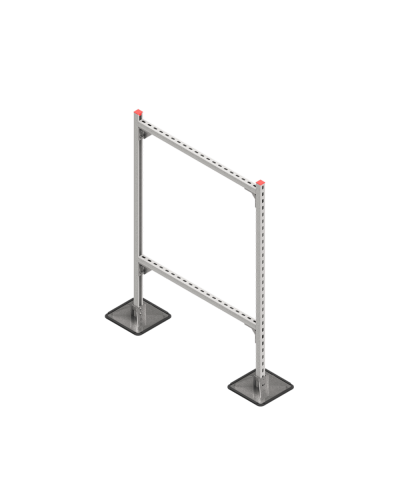 Опорная конструкция для горизонтальных прямоугольных воздуховодов и металлических лотков кабеленесущих систем TECHNORAPTOR STEELFOOT 1000х1500 КМ-профиль (KM-TR-STF-SSHRAD-1000-1500) во Владивостоке Системы видеонаблюдения Pintop.ru