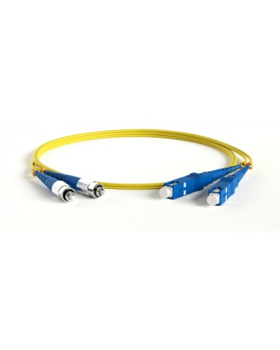 Патч-корд волоконно-оптический одномодовый SM 9/125 (OS2), SC/UPC-FC/UPC, 2.0 мм, duplex, LSZH, 30 м Hyperline FC-D2-9-FC/UR-SC/UR-H-30M-LSZH-YL во Владивостоке Патч-корды оптические Pintop.ru