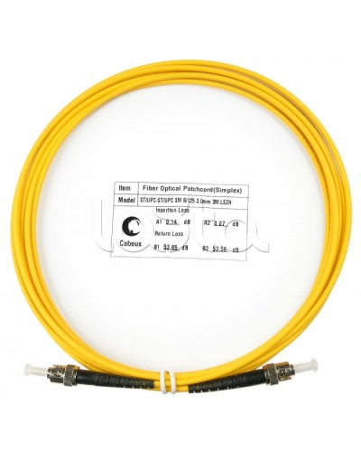 Патч-корд волоконно-оптический SM 9/125 simplex ST-ST LSZH (3 м) Cabeus FOP(s)-9-ST-ST-3M во Владивостоке Патч-корды оптические Pintop.ru
