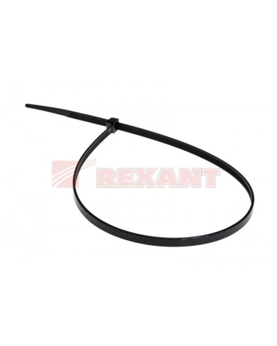 Хомут-стяжка нейлоновый 5х450 мм чёрный (100шт/уп) REXANT 07-0451-5 во Владивостоке Стяжки-хомуты Pintop.ru