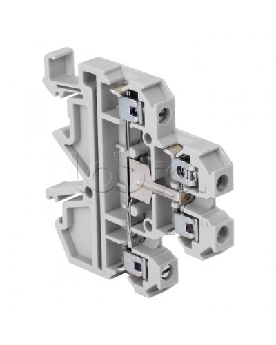 Клемма винтовая двухуровневая JXB-4/35L с перемычкой между уровнями серая EKF (plc-jxb-2-4/35L-gy) во Владивостоке Клеммные колодки Pintop.ru