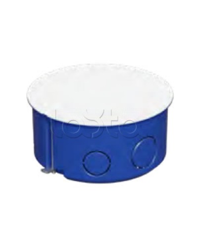 Коробка распределительная c/п. с крышкой, D100х50мм, IP30 цвет синий (1шт) Экопласт (44657-1) во Владивостоке Распределительные коробки Pintop.ru