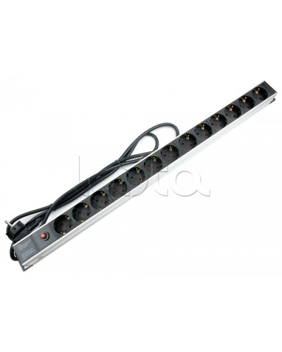 Блок евророзеток для 19 шкафов, 13 розеток, фильтр, 16 A Cabeus PDU-13P-F-2EU во Владивостоке Блоки розеток Pintop.ru