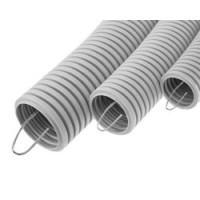 Труба гофрированная ПВХ тяжелая, с зондом диам. 20 мм (100м), огнестойкость E15-E90 Экопласт 11120-E90