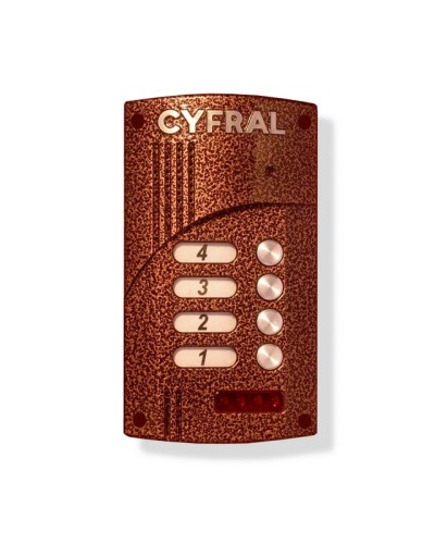 Блок вызова видеодомофона на 4 абонента со встроенным коммутатором Цифрал M-4.1M/VC во Владивостоке Блоки вызова многоабонентные Pintop.ru