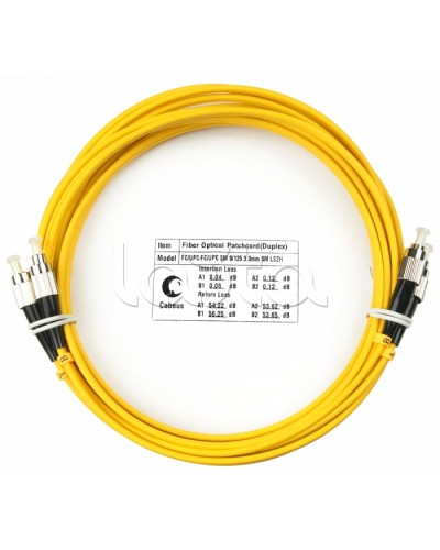 Шнур оптический duplex FC-FC 9/125 sm 7м LSZH Cabeus FOP(d)-9-FC-FC-7m во Владивостоке Патч-корды оптические Pintop.ru