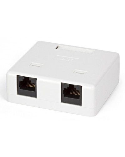 Розетка компьютерная RJ-45(8P8C) Hyperline SB1-2-8P8C-C6-WH во Владивостоке Розетки компьютерные и телефонные Pintop.ru