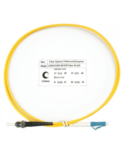 Шнур оптический simplex LC-ST 9/125 sm 1м LSZH Cabeus FOP(s)-9-LC-ST-1m во Владивостоке Патч-корды оптические Pintop.ru