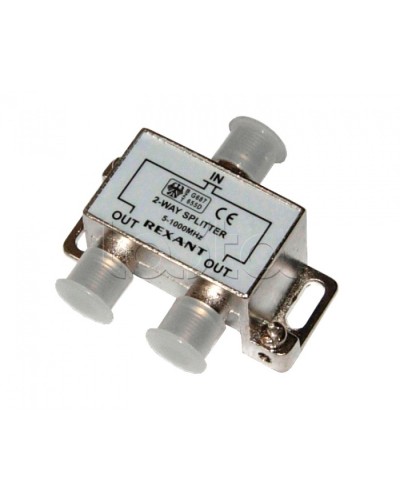 Делитель телевизионный ТВх2 под F разъём 5-1000 МГц (10шт/уп) REXANT 05-6001 во Владивостоке Системы видеонаблюдения Pintop.ru