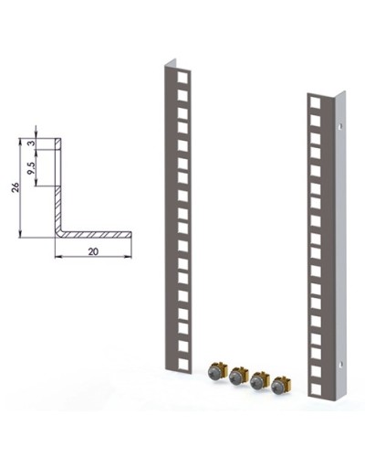 Направляющие для шкафов 9U TLK TLK-VNI-9U-2 во Владивостоке Полки для шкафов и стоек Pintop.ru
